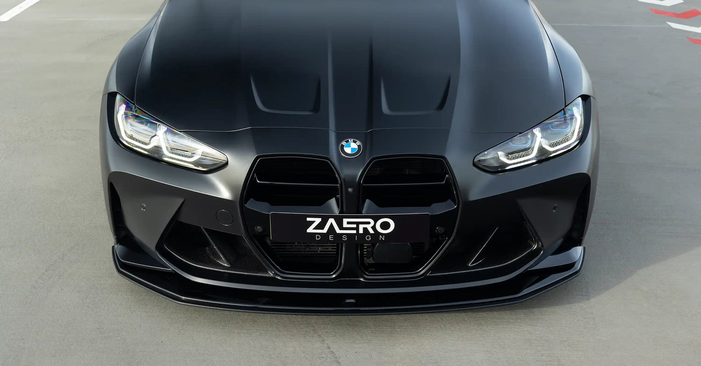 Zaero Design EVO-R Frontsplitter für BMW M3 G80 | G81 & M4 G82 | G83 – verstellbar & chassismontiert