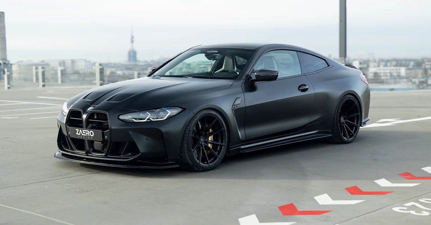 Zaero Design EVO-R Frontsplitter für BMW M3 G80 | G81 & M4 G82 | G83 – verstellbar & chassismontiert