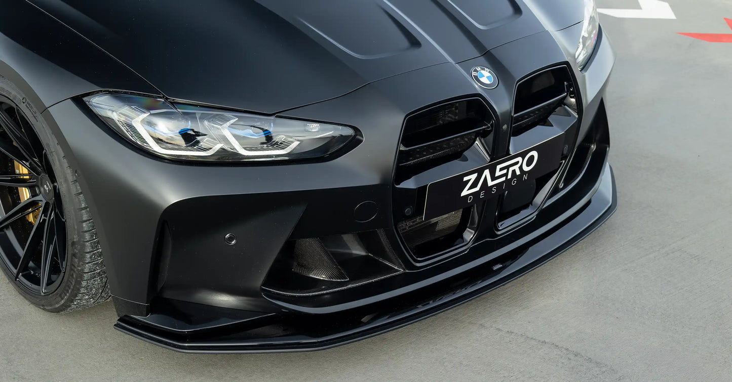 Zaero Design EVO-R Frontsplitter für BMW M3 G80 | G81 & M4 G82 | G83 – verstellbar & chassismontiert